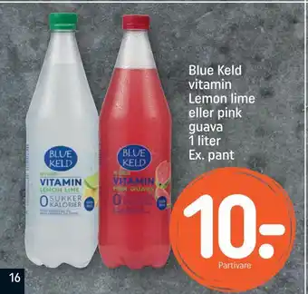 Blue keld vitamin lemon lime eller pink guava
