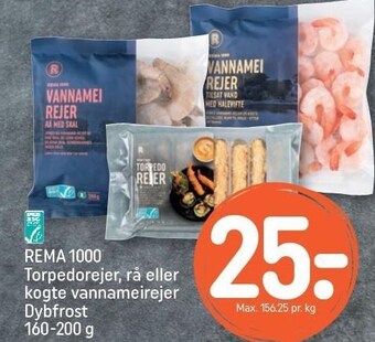 REMA 1000 Rema 1000 torpedorejer, rå eller kogte vannameirejer tilbud