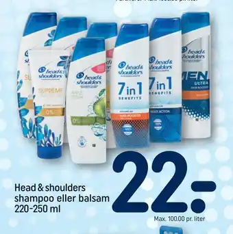 REMA 1000 Head & shoulders shampoo eller balsam tilbud