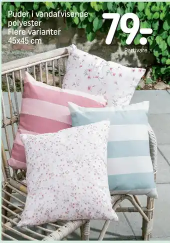 Puder i vandafvisende polyester