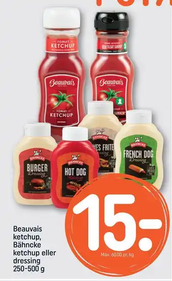 REMA 1000 Beauvais ketchup, bähncke ketchup eller dressing tilbud