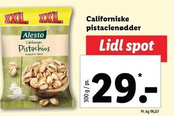 Lidl Californiske pistacienødder tilbud