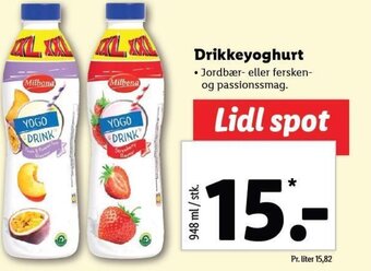 Lidl Drikkeyoghurt tilbud
