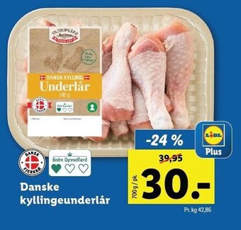 Lidl Danske kyllingeunderlår - medlemspris tilbud