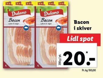 Lidl Bacon i skiver tilbud