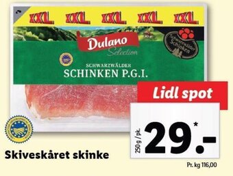 Lidl Skiveskåret skinke tilbud