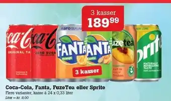 Poetzsch Padborg Coca-cola, fanta, sprite eller fuzetea - 3 kasser tilbud