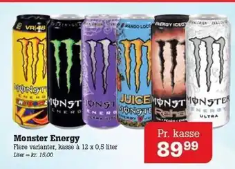 Poetzsch Padborg Monster energy 12 dåser 0,5 l. tilbud
