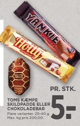 MENY Toms kæmpe skildpadde eller chokoladebar tilbud