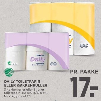 MENY Daily toiletpapir eller køkkenruller tilbud