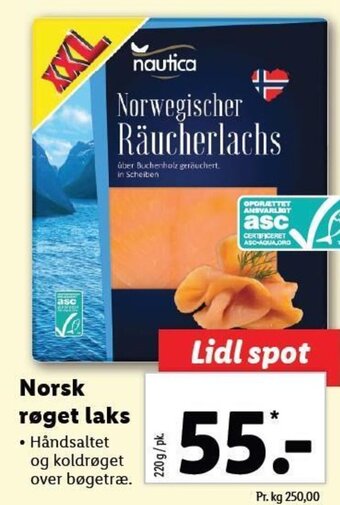 Lidl Norsk røget laks tilbud