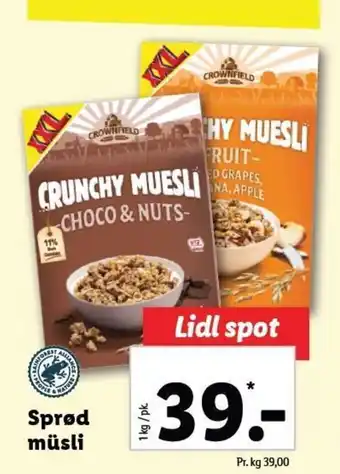 Lidl Sprød müsli tilbud