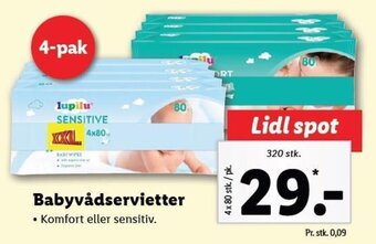 Lidl Babyvådservietter tilbud