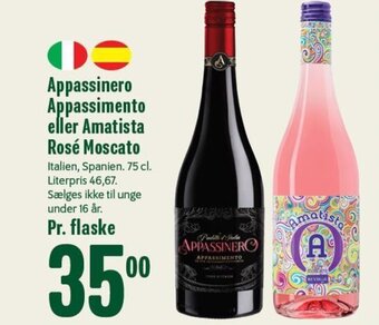 Min Købmand Appassinero Appassimento eller Amatista Rosé Moscato tilbud