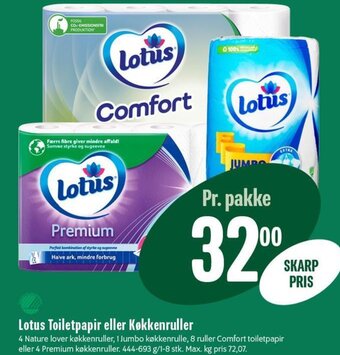 Min Købmand Lotus Toiletpapir eller Køkkenruller tilbud
