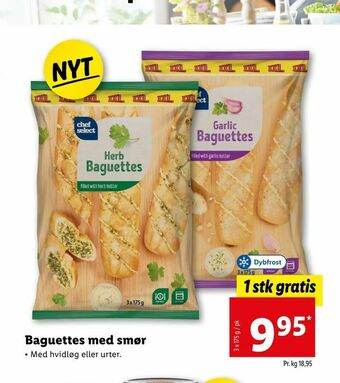 Baguettes med smør