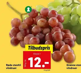 Let-Køb Røde stenfri vindruer tilbud