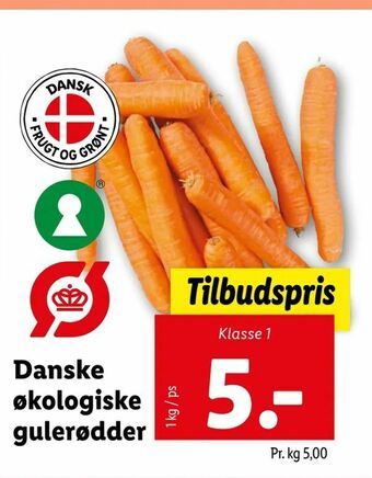 Let-Køb Danske økologiske gulerødder tilbud