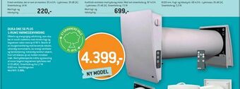 XL-BYG Duka one s6 plus 1-rums varmegenvinding tilbud