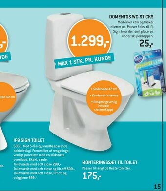 XL-BYG Ifø sign toilet tilbud