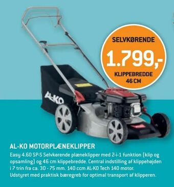 XL-BYG AL-KO MOTORPLÆNEKLIPPER tilbud