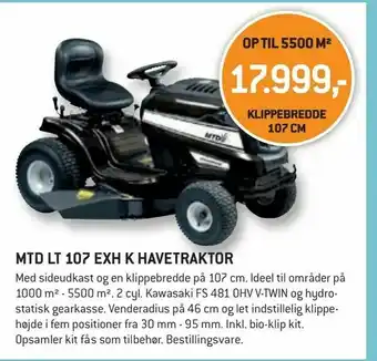 XL-BYG Mtd lt 107 exh k havetraktor tilbud