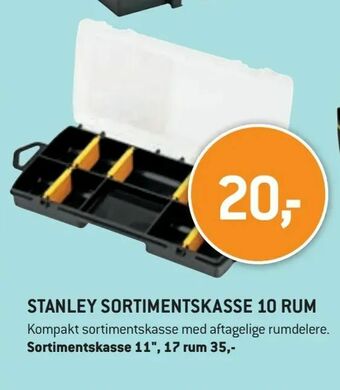 XL-BYG Stanley sortimentskasse 10 rum tilbud