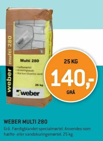 XL-BYG Weber multi 280 tilbud