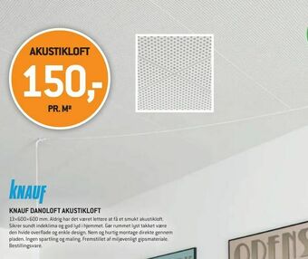 XL-BYG Knauf danoloft akustikloft tilbud