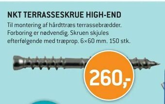 XL-BYG Nkt terrasseskrue high-end tilbud