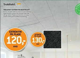 XL-BYG Troldtekt extrem fin akustikloft tilbud