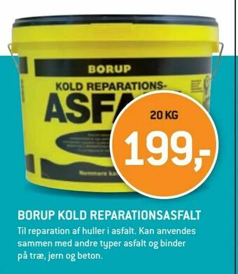XL-BYG Borup kold reparationsasfalt tilbud