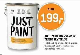 XL-BYG Just paint transparent træbeskyttelse tilbud