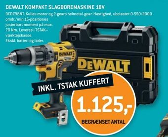 XL-BYG Dewalt kompakt slagboremaskine 18v tilbud