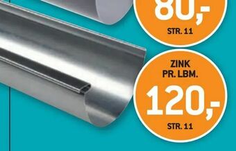 XL-BYG Zink pr. lbm tilbud