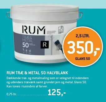 XL-BYG Rum træ & metal 50 halvblank tilbud