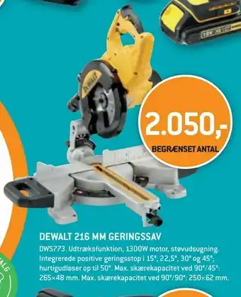 XL-BYG Dewalt 216 mm geringssav tilbud