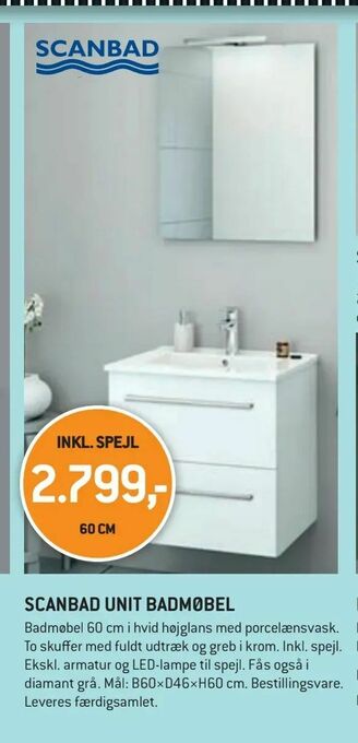 XL-BYG Scanbad unit badmøbel tilbud
