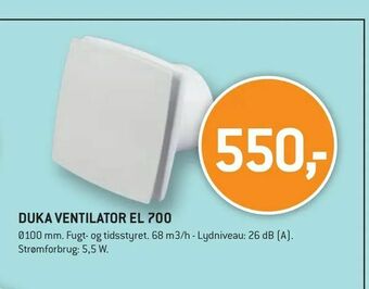 XL-BYG Duka ventilator el 700 tilbud