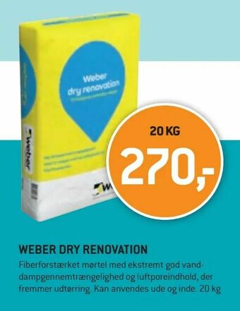 Weber dry renovation