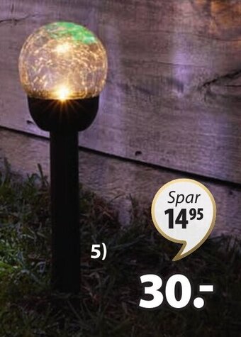 JYSK Svartand Solcellelampe tilbud
