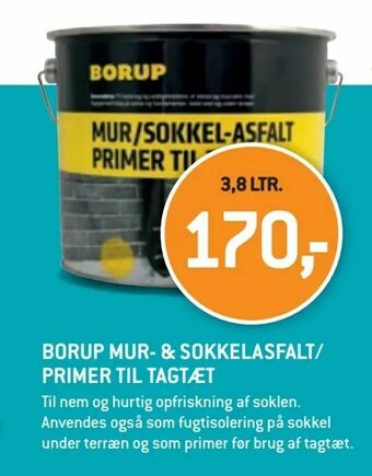 Borup mur- & sokkelasfalt/ primer til tagtæt