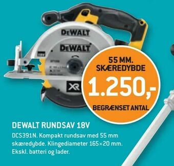 XL-BYG Dewalt rundsav 18v tilbud