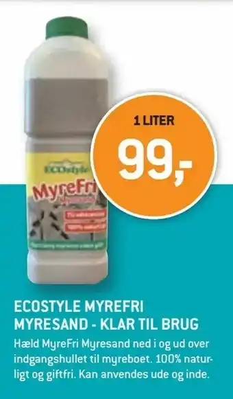 XL-BYG Ecostyle myrefri myresand - klar til brug tilbud