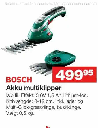 Bauhaus Akku multiklipper tilbud
