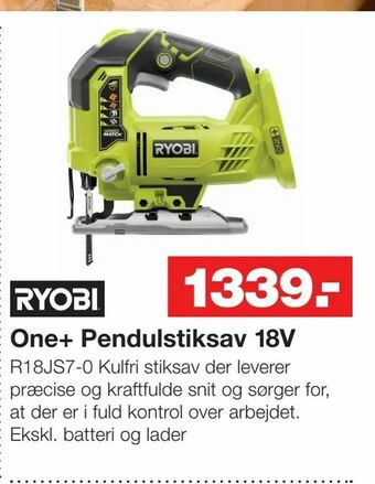 Bauhaus One+ Pendulstiksav 18V tilbud