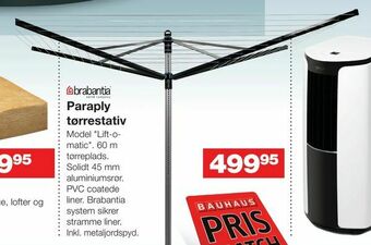 Bauhaus Paraply tørrestativ tilbud