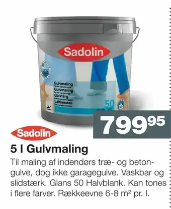 Bauhaus 5 l Gulvmaling tilbud