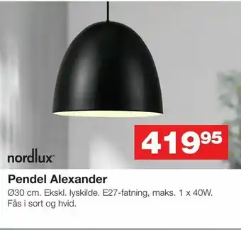 Bauhaus Pendel Alexander tilbud