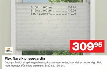 Bauhaus Flex Narvik plissegardin tilbud